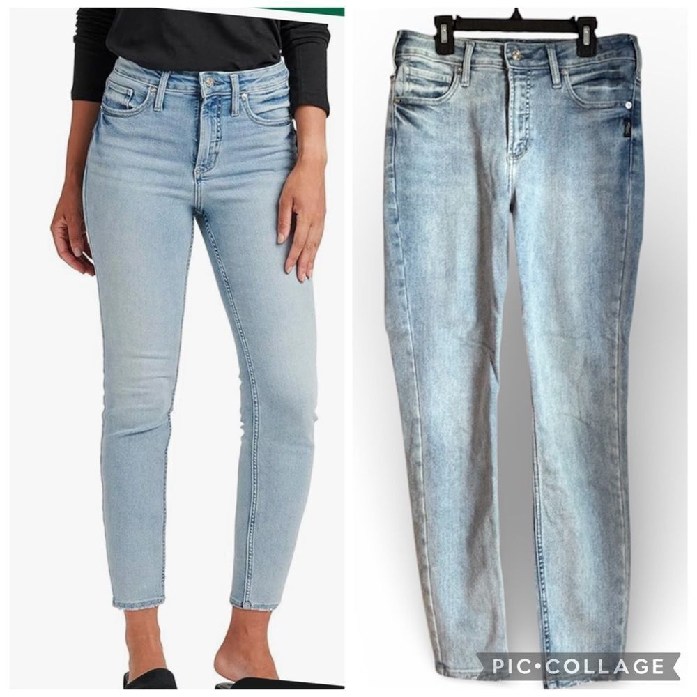 Silver Brand Light Wash Skinny Jeans Med 6 8 10